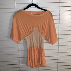 Coral corset tee from Urban Outfitters, size small